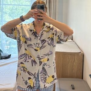 Canary🦜floral print tropical shirt